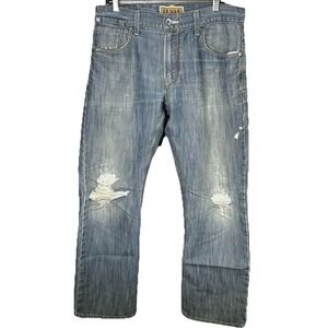 Levi's 514 Jeans Mens 34x30 Blue Original Slim Straight Denim Flip‎ Pocket Worn